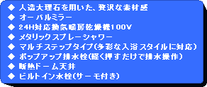 pێlp`:  l嗝΂pAґȑfފ
 I[o~[
 24HΉCg[@100V
 ^bNXv[V[
 }`Xebv^Cv(ʂȓX^CɑΉ)
 |bvAbvr(yŔr)
 fMh[V
 rgC(T[t)